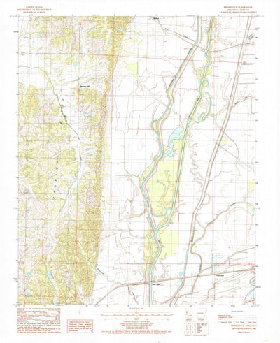 United States Geological Survey Princedale, AR (1984, 24000-Scale) digital map