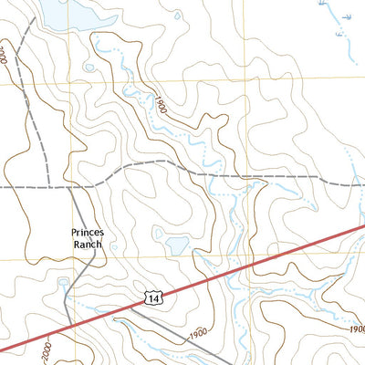 United States Geological Survey Princes Ranch, SD (2017, 24000-Scale) digital map