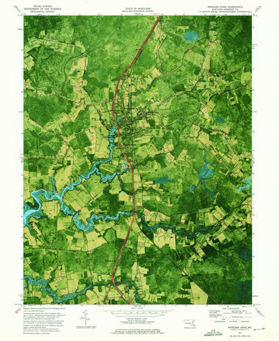 United States Geological Survey Princess Anne, MD (1972, 24000-Scale) digital map