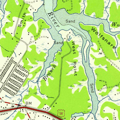 United States Geological Survey Princess Anne, VA (1955, 24000-Scale) digital map