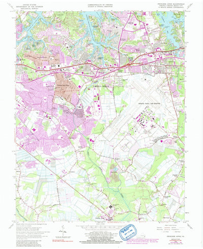 United States Geological Survey Princess Anne, VA (1965, 24000-Scale) digital map