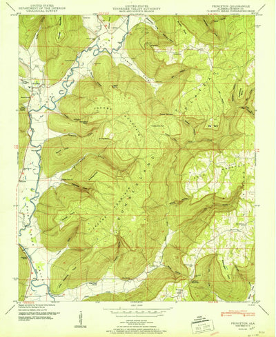 United States Geological Survey Princeton, AL (1951, 24000-Scale) digital map