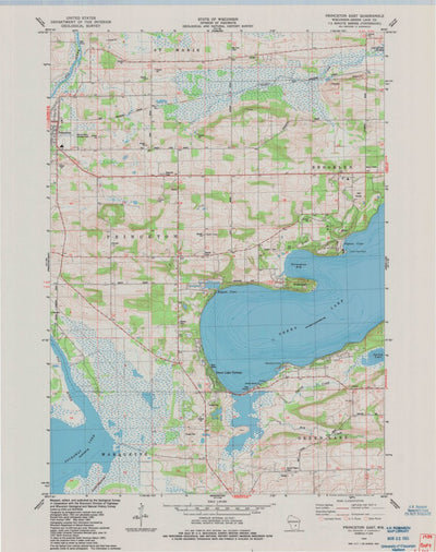 United States Geological Survey Princeton East, WI (1984, 24000-Scale) digital map