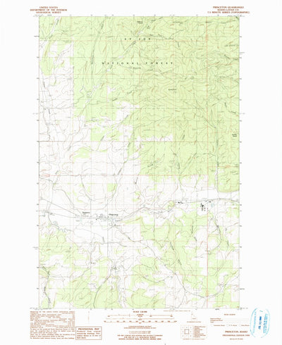United States Geological Survey Princeton, ID (1990, 24000-Scale) digital map