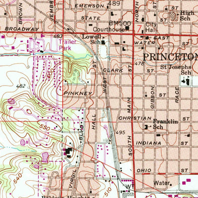 United States Geological Survey Princeton, IN (1959, 24000-Scale) digital map