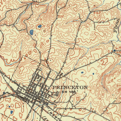 United States Geological Survey Princeton, KY (1908, 62500-Scale) digital map