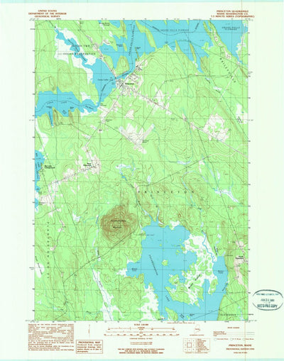 United States Geological Survey Princeton, ME (1990, 24000-Scale) digital map