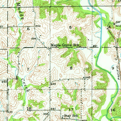 United States Geological Survey Princeton, MO (1946, 62500-Scale) digital map