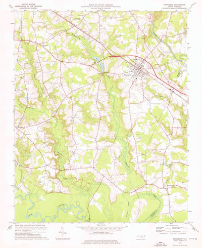 United States Geological Survey Princeton, NC (1974, 24000-Scale) digital map