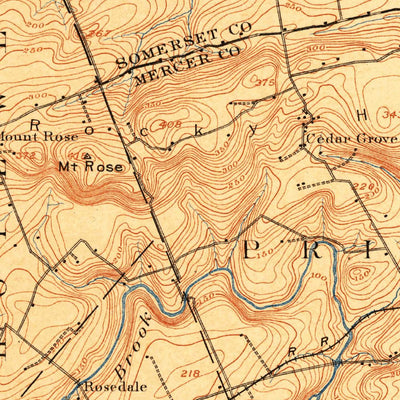 United States Geological Survey Princeton, NJ (1906, 62500-Scale) digital map