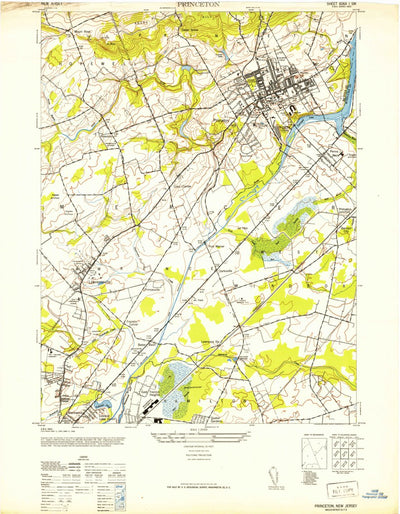 United States Geological Survey Princeton, NJ (1952, 24000-Scale) digital map