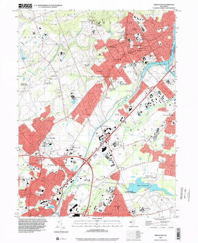 United States Geological Survey Princeton, NJ (1995, 24000-Scale) digital map