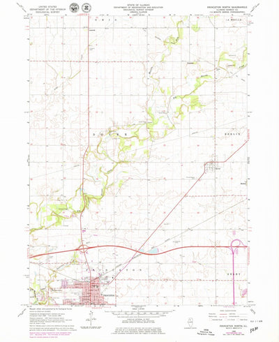 United States Geological Survey Princeton North, IL (1966, 24000-Scale) digital map