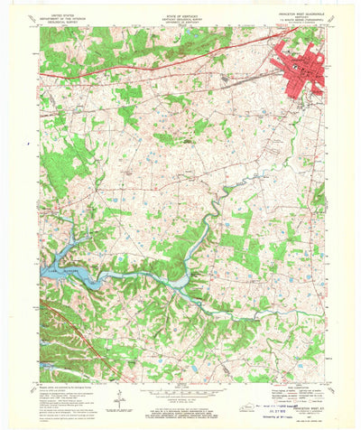 United States Geological Survey Princeton West, KY (1967, 24000-Scale) digital map