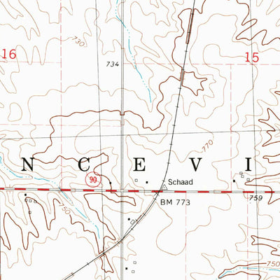 United States Geological Survey Princeville, IL (1982, 24000-Scale) digital map