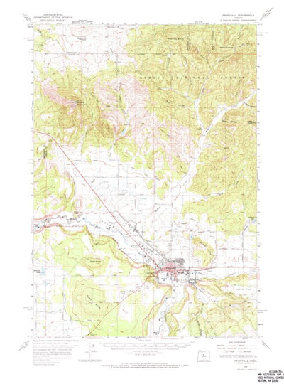 United States Geological Survey Prineville, OR (1962, 62500-Scale) digital map