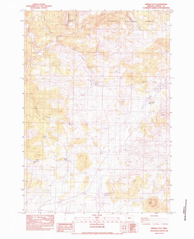 United States Geological Survey Pringle Flat, OR (1983, 24000-Scale) digital map