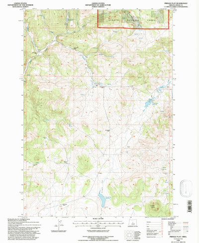 United States Geological Survey Pringle Flat, OR (1992, 24000-Scale) digital map