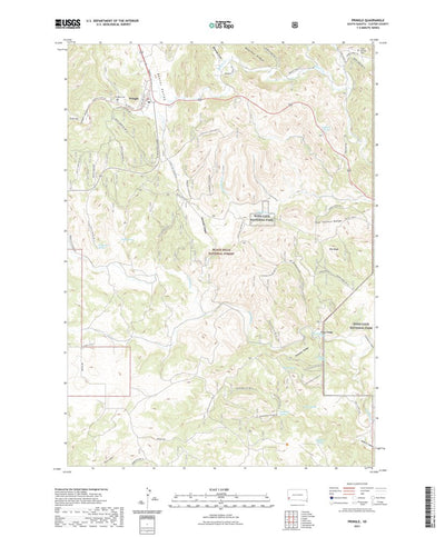 United States Geological Survey Pringle, SD (2021, 24000-Scale) digital map