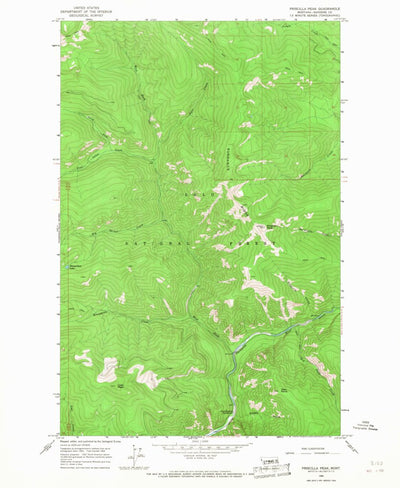 United States Geological Survey Priscilla Peak, MT (1964, 24000-Scale) digital map