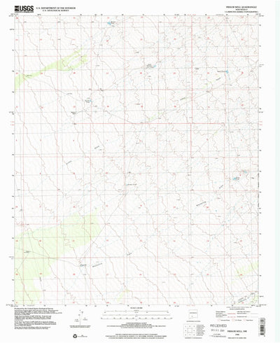 United States Geological Survey Prisor Well, NM (1996, 24000-Scale) digital map