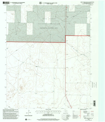 United States Geological Survey Pritchard Ranch, TX (1998, 24000-Scale) digital map
