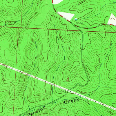 United States Geological Survey Proctor Creek, MO (1959, 24000-Scale) digital map