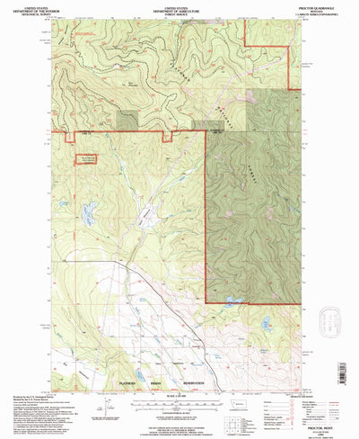 United States Geological Survey Proctor, MT (1994, 24000-Scale) digital map