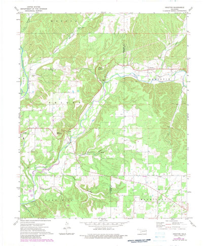 United States Geological Survey Proctor, OK (1972, 24000-Scale) digital map