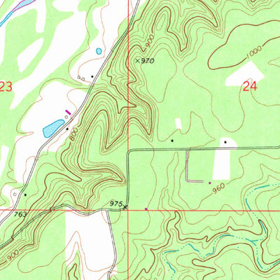 United States Geological Survey Proctor, OK (1972, 24000-Scale) digital map