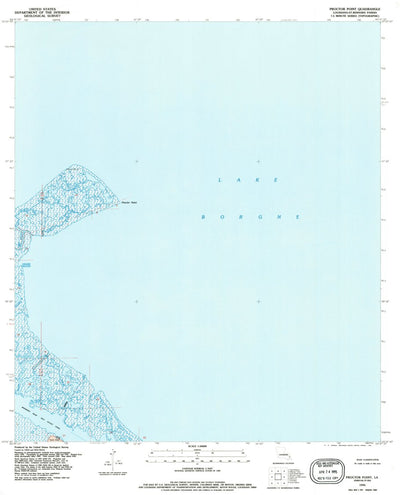 United States Geological Survey Proctor Point, LA (1994, 24000-Scale) digital map