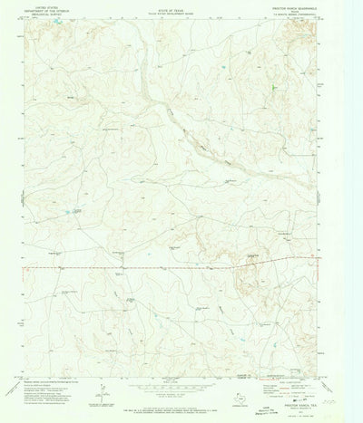 United States Geological Survey Proctor Ranch, TX (1971, 24000-Scale) digital map