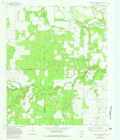 United States Geological Survey Proffitt Crossing, TX (1966, 24000-Scale) digital map