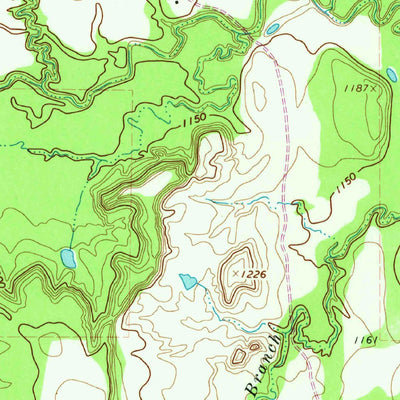 United States Geological Survey Proffitt Crossing, TX (1966, 24000-Scale) digital map