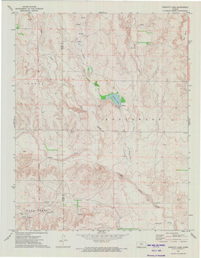 United States Geological Survey Proffitt Lake, KS (1972, 24000-Scale) digital map