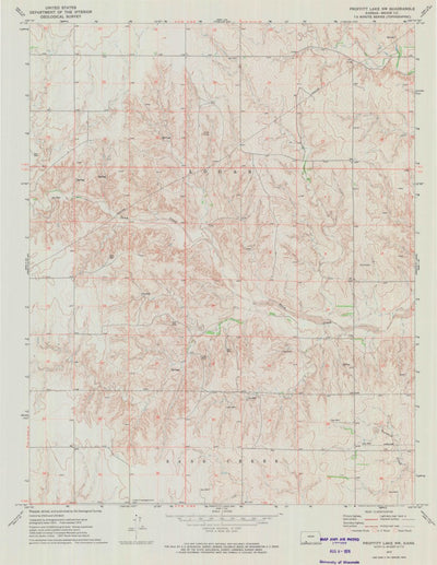 United States Geological Survey Proffitt Lake NW, KS (1972, 24000-Scale) digital map