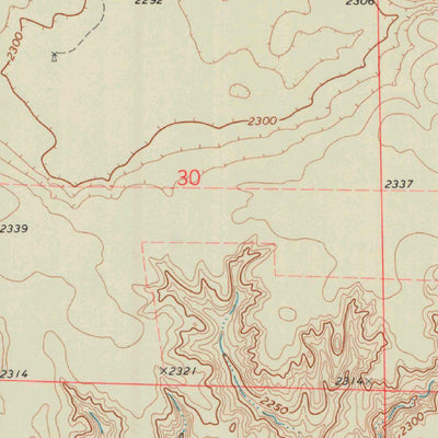 United States Geological Survey Proffitt Lake SW, KS-OK (1972, 24000-Scale) digital map