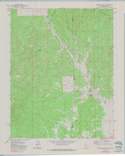 United States Geological Survey Prohibition Flat, NV-UT (1972, 24000-Scale) digital map
