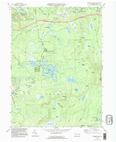 United States Geological Survey Promised Land, PA (1994, 24000-Scale) digital map