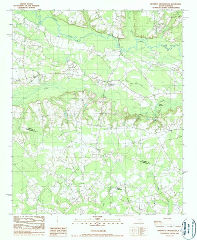 United States Geological Survey Prospect Crossroads, SC (1990, 24000-Scale) digital map