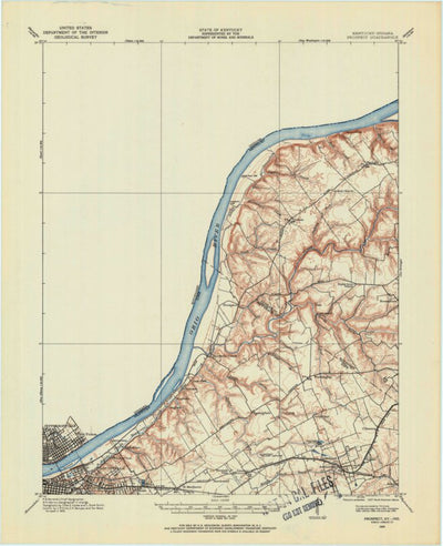United States Geological Survey Prospect, KY-IN (1905, 62500-Scale) digital map