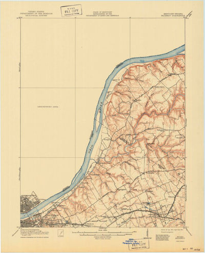 United States Geological Survey Prospect, KY-IN (1912, 62500-Scale) digital map