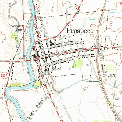 United States Geological Survey Prospect, OH (1961, 24000-Scale) digital map
