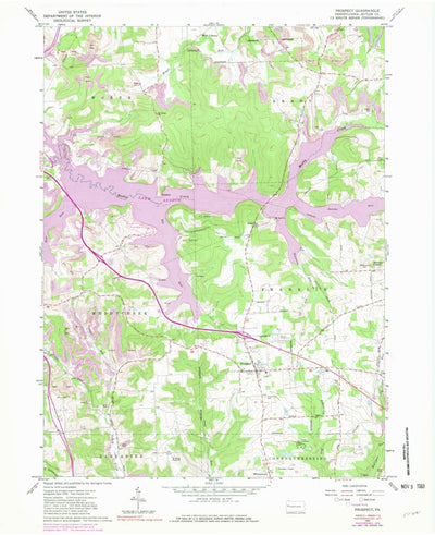 United States Geological Survey Prospect, PA (1961, 24000-Scale) digital map