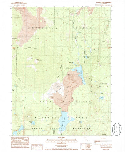 United States Geological Survey Prospect Peak, CA (1985, 24000-Scale) digital map