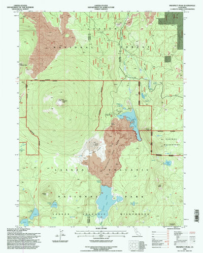 United States Geological Survey Prospect Peak, CA (1995, 24000-Scale) digital map