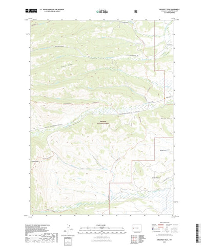United States Geological Survey Prospect Peak, WY (2021, 24000-Scale) digital map