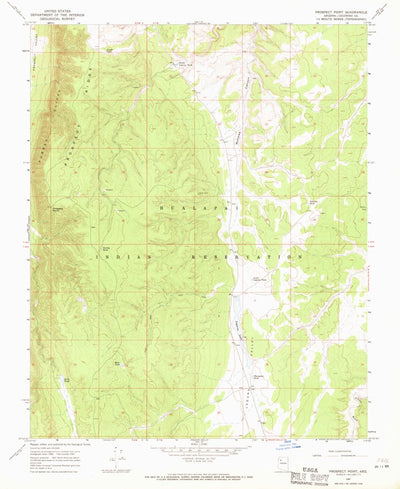 United States Geological Survey Prospect Point, AZ (1967, 24000-Scale) digital map