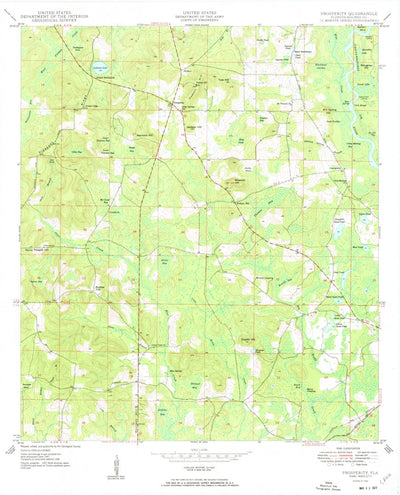 United States Geological Survey Prosperity, FL (1950, 24000-Scale) digital map