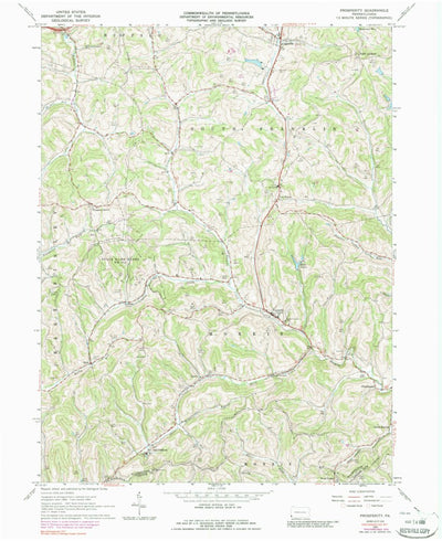 United States Geological Survey Prosperity, PA (1964, 24000-Scale) digital map